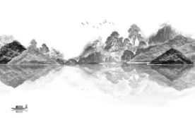 中式山水新意境画 TIF分层