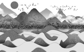 高档 新高端山水画 TIF分层