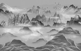新品背景新山水画 TIF分层