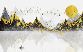 金山背景新山水画 TIF分层