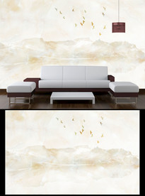 大理石山水背景墙