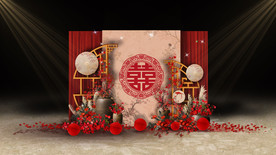 红色中式迎宾区