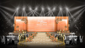 橙色婚礼仪式区