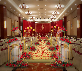 红色婚礼仪式区