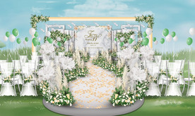 白色系户外仪式区