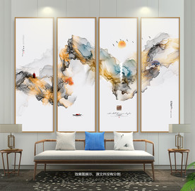 新中式无框画 装饰画