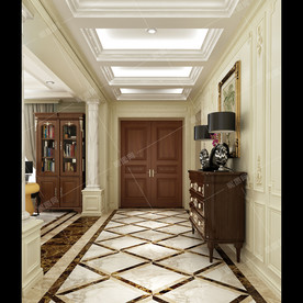 欧式风格别墅豪宅装修走道效果图