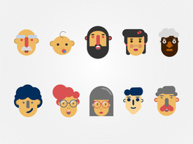 sketch矢量头像图标男性女