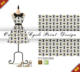 矢量抽象几何四方连续