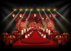 红色中式仪式区