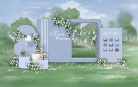 蓝色户外展示区