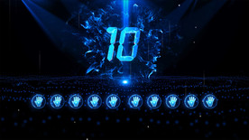 蓝色10人手掌启动仪式AE模板