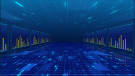 4K蓝色科技3D背景AE模板