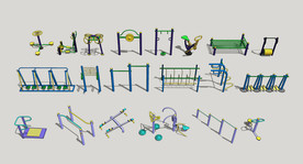 户外健身器材组合