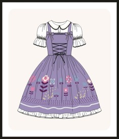 女孩洛丽塔服装设计款式图少女装