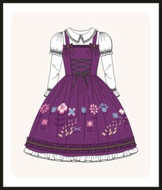 洛丽塔服装设计款式图宫廷风