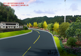 道路绿化景观设计效果图