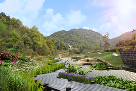 生态河道景观设计效果图