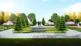 广场绿化景观设计效果图