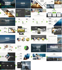 多彩清新工作汇报ppt模板