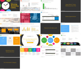 多彩清新工作汇报ppt模板