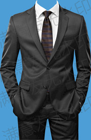 男人半身西装模板