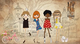 时尚女装店背景墙