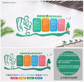 母婴注意事项文化墙
