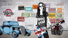 复古怀旧工装背景墙