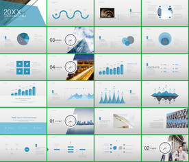 2020蓝色简约企业介绍PPT