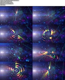 太空星空放射粒子视频特效素材