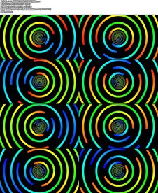 旋转彩色霓虹灯圆环视