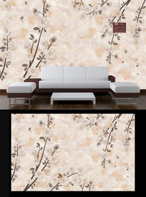 3D花朵大理石背景墙