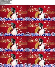 戏曲晚会背景-红底