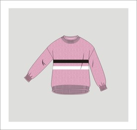 服装设计毛衣效果图矢量图款式毛