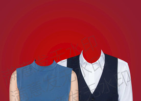 结婚登记照便装模板