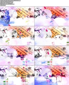 张渠-书简舞古典水墨山水画背景