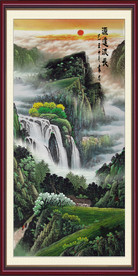 竖幅山水