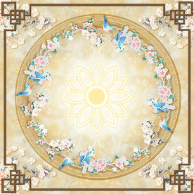 新中式花鸟吊顶装饰