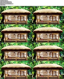 茅草屋led背景