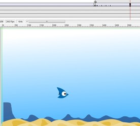 鱼在水里游动6秒简单动画作业