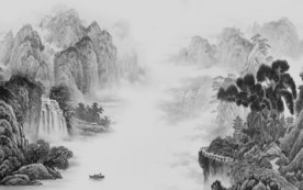 国画高清山水画 tif分层