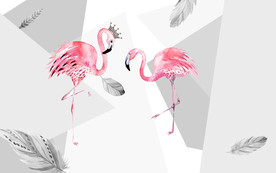 火烈鸟北欧新装饰画 tif分层