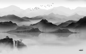 最新高清山水画 tif分层