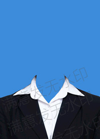 女生V领证件照衣服模板