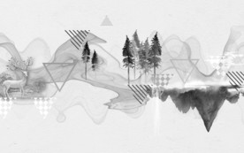 线条装饰奢华画 tif分层