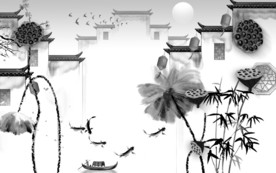 高清 江南中国风画 TIF分层