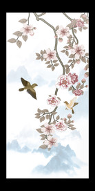 工笔花鸟玄关装饰画