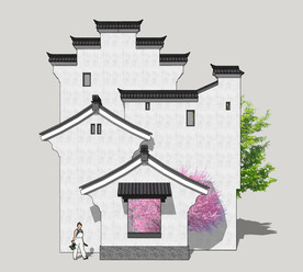 徽派马头墙组合