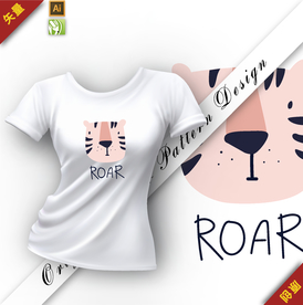 矢量原创卡通老虎插图图案